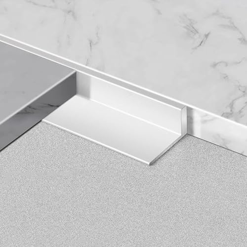 WJYWX Aluminiumlegierung Fliese Profilschiene, 0.9Mx3pcs Fliese Ende Streifen, Quadratische Ecke Rand Trim Für Fliese Schutz, Edge Guard Für Bad Und Küche(Matte Silver,12mmx0.9m) von WJYWX