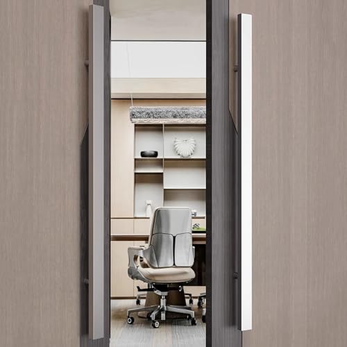 WJYWX Zweiseitige Edelstahl Griffe, Stoßgriff Haustür 1 Paar Moderne Front Türgriff Pull Dusche Glastürgriff, Für Industrielle Anwendungen, Garagentore Und Haustüren(B+Brushed Silver,1500MM) von WJYWX
