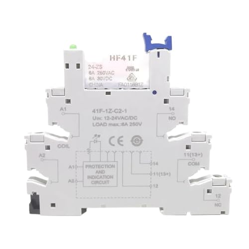 10Pcs 41F-1Z-C2-1 HF41F 24-ZS 24V 6A 1CO Slim/SSR Relay von WJZJSVWTAU