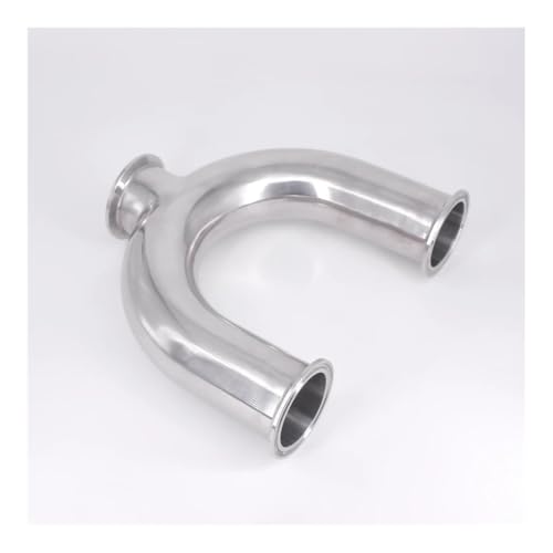 51mm 2" Pipe OD 2" Tri Clamp U Shaped Bend 3 Way SUS 304 Stainless Fitting Spliter Homebrew Beer von WJZJSVWTAU