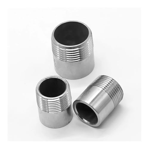 DN20 3/4" BSPT Male x Butt Weld Nipple 304 Stainless Steel Pipe Fitting Connector Coupler Adapter Water Gas Oil DN20 3/4" BSPT Male x Butt Weld Nipple 304 Stainless Steel Pipe Fitting Connector Coupler Adapter Water Gas Oil von WJZJSVWTAU