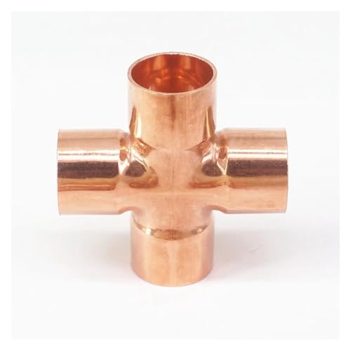 Innendurchmesser 22 x 1 mm, Kupferendzufuhr, Kreuz, 4-Wege-Rohradapter, Klimaanlage, Kühlung Innendurchmesser 22 x 1 mm, Kupferendzufuhr, Kreuz, 4-Wege-Rohradapter, Klimaanlage, Kühlung von WJZJSVWTAU