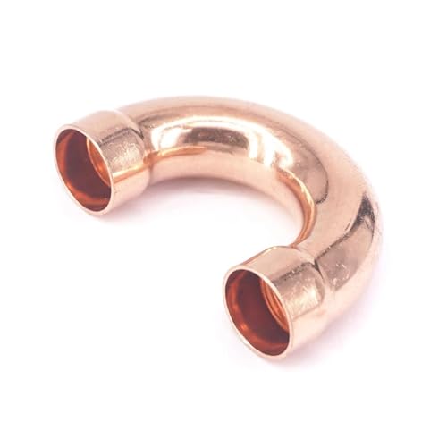 Rohrverschraubung, Kupfer, 10 x 0,8 x 25,4 mm, 180 Grad gebogen, Rohrverschraubung von WJZJSVWTAU