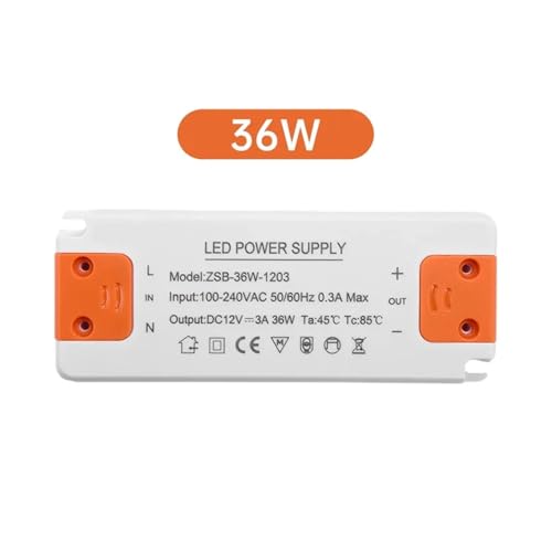 WJZJSVWTAU AC 110V 220V 12V 1A -3A LED Driver Power Supply Power Supply Control Lighting AC100-240 DC12V 12W(AC100-240 DC12V 36W) von WJZJSVWTAU
