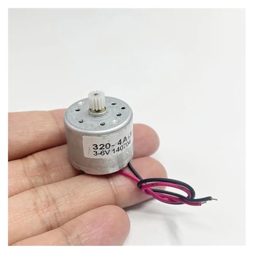 WJZJSVWTAU RF-320C 320 Electronic Starter DC 3V 5V 6V 7400RPM 24mm Round Spindle Electronic Starter 12T Gear DIY Solar Power Fan von WJZJSVWTAU
