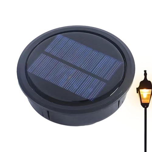 WJnflQN 2 Stück 10cm Solarleuchten Ersatzteile Solarleuchten Ersatz Top Mit Led Solar Ersatzdeckel Ersatz Solarlichtoberteile Wasserdicht Und Automatisch Ein Ausschaltbar Für Terrasse Garten von WJnflQN