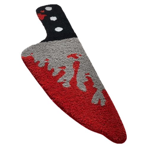 WJnflQN Halloween Teppiche - Realistischer Cutter Halloween Fußmatte - Gruselige Urlaubsteppich Läufer Für Innen Außen Eingang Zimmer Tür Haus Flur Küche von WJnflQN