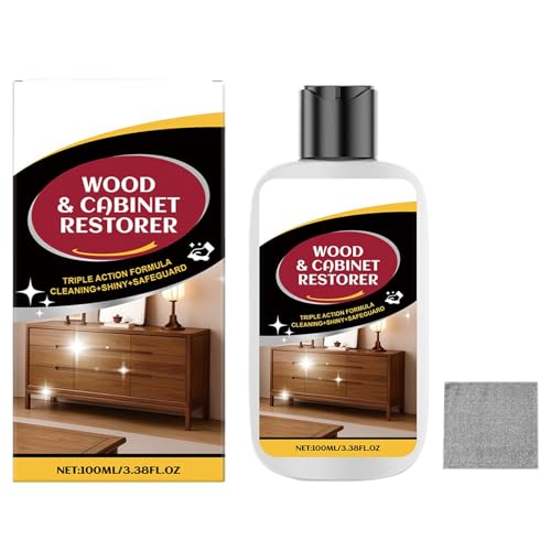 WJnflQN Holzpflege für Möbel - 100 ml Holz Kratzer Abdeckung & Entferner - Öl Reiniger Reparatur Entfernt Schmutz Verhindert Ausbleichen Füllt Kratzer von WJnflQN