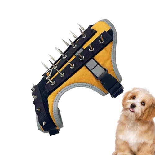 WJnflQN Hundeweste Mit Stacheln,Anti-Angriffs-Hundegeschirr Reflektierend,Verstellbare Kojoten-Schutzweste für Outdoor mit Stacheln - Für Spaziergänge Nachtjagd und Schutz vor Raubvögeln und WJnflQN Hundeweste Mit Stacheln,Anti-Angriffs-Hundegeschirr Reflektierend,Verstellbare Kojoten-Schutzweste für Outdoor mit Stacheln - Für Spaziergänge Nachtjagd und Schutz vor Raubvögeln und von WJnflQN