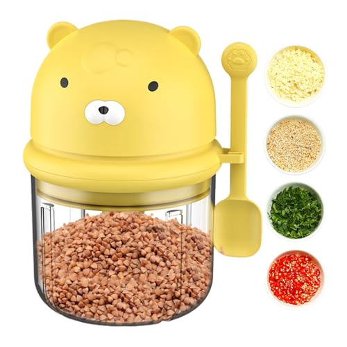 WJnflQN Knoblauchzerkleinerer Mini,Mini Knoblauchschneider | Robustes Küchengerät Zum Schneiden Raspeln & Zerkleinern Von Zwiebeln Fleisch Nüssen Multifunktional & Praktisch von WJnflQN