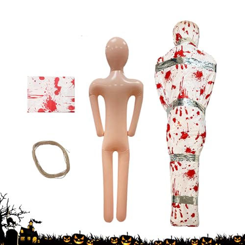 WJnflQN Leiche Dekoration Halloween - Aufblasbare Puppe Ganzkörper,Lebensechte Gruselpuppe Mit Blut Für Rasen Und Spukhaus WJnflQN Leiche Dekoration Halloween - Aufblasbare Puppe Ganzkörper,Lebensechte Gruselpuppe Mit Blut Für Rasen Und Spukhaus von WJnflQN