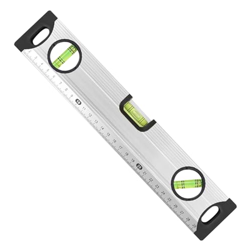 WJnflQN Magnetische Wasserwaage, 30 cm, Tischlerwaage mit 3 Blasen, Aluminiumlegierung, magnetisches Lineal, Nivellierer für Hausrenovierung, elektrische Installation, Fliesenboden WJnflQN Magnetische Wasserwaage, 30 cm, Tischlerwaage mit 3 Blasen, Aluminiumlegierung, magnetisches Lineal, Nivellierer für Hausrenovierung, elektrische Installation, Fliesenboden von WJnflQN