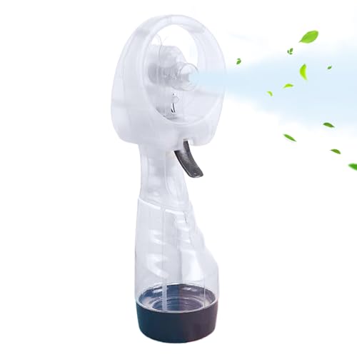 WJnflQN Tragbarer Luftkühler Ventilator - Handgehaltener Batteriebetriebener Sprühnebel Ventilator,Kühlendes Sprühgerät Mit Wassertank Für Schreibtisch Grillen Outdoor Sport Camping Angeln Wandern von WJnflQN