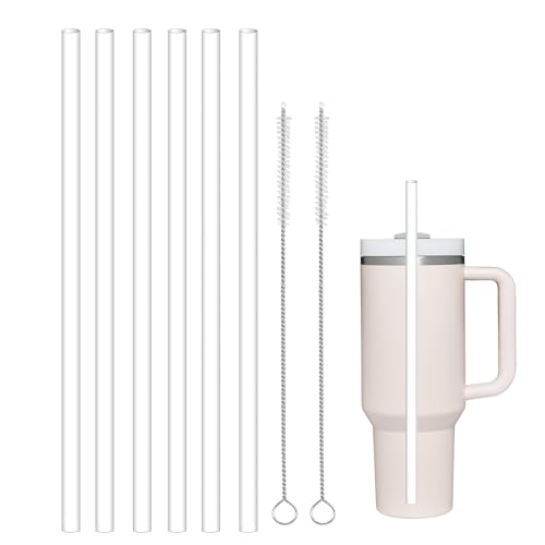 WK ieason Plastik Strohhalme Ersatz Strohhalm Wiederverwendbare Trinkhalme Kompatibel mit Stanley 20-40oz Bechern und anderen Marken mit 2 Strohhalmbürsten, Ungiftig Klare Strohhalme WK ieason Plastik Strohhalme Ersatz Strohhalm Wiederverwendbare Trinkhalme Kompatibel mit Stanley 20-40oz Bechern und anderen Marken mit 2 Strohhalmbürsten, Ungiftig Klare Strohhalme von WK IEASON