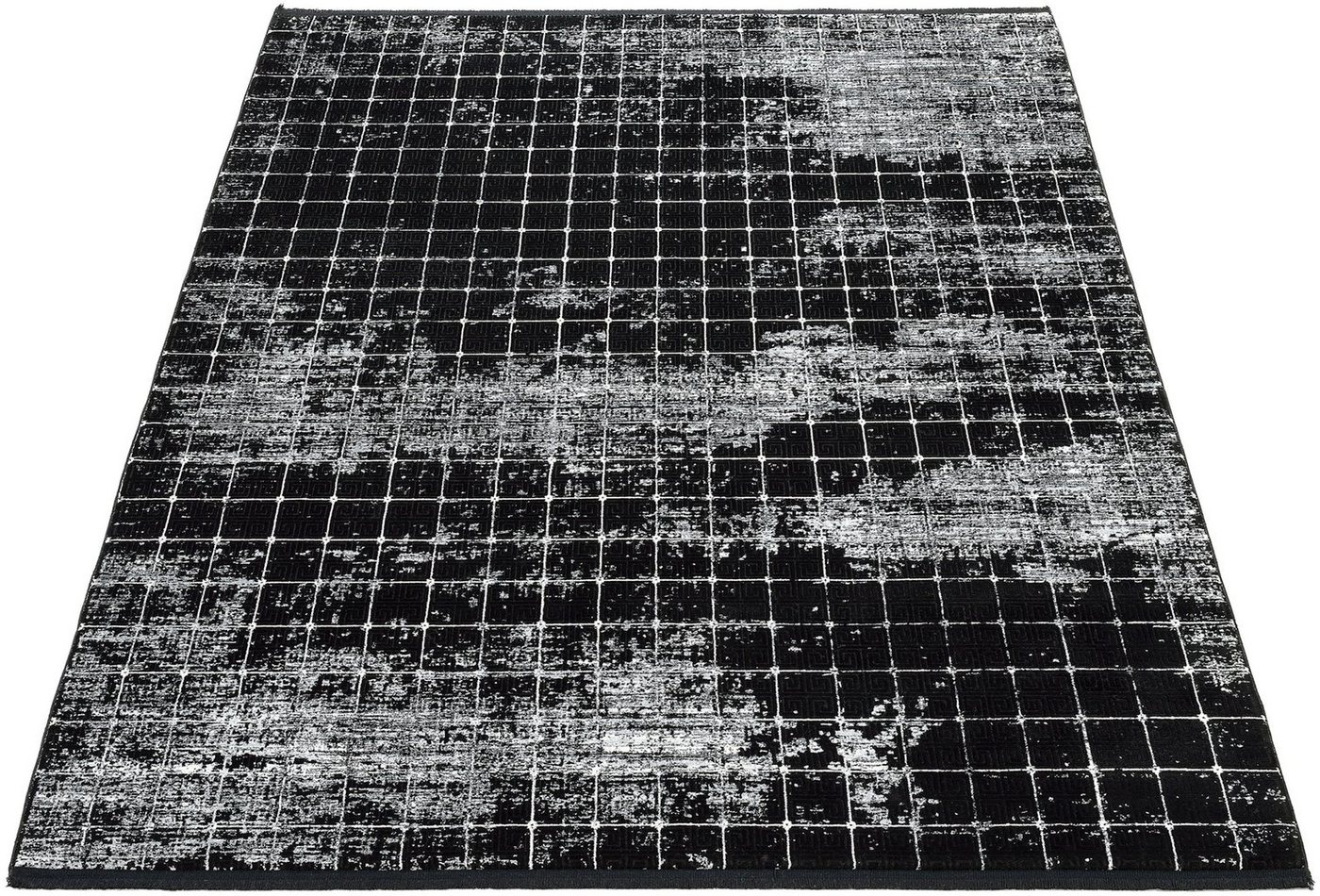 Teppich BLACKLINE QUADRO, WK WOHNEN, rechteckig, Höhe: 8 mm, fein eingefasst, sowie speziell veredelt, besonders flache Struktur von WK WOHNEN