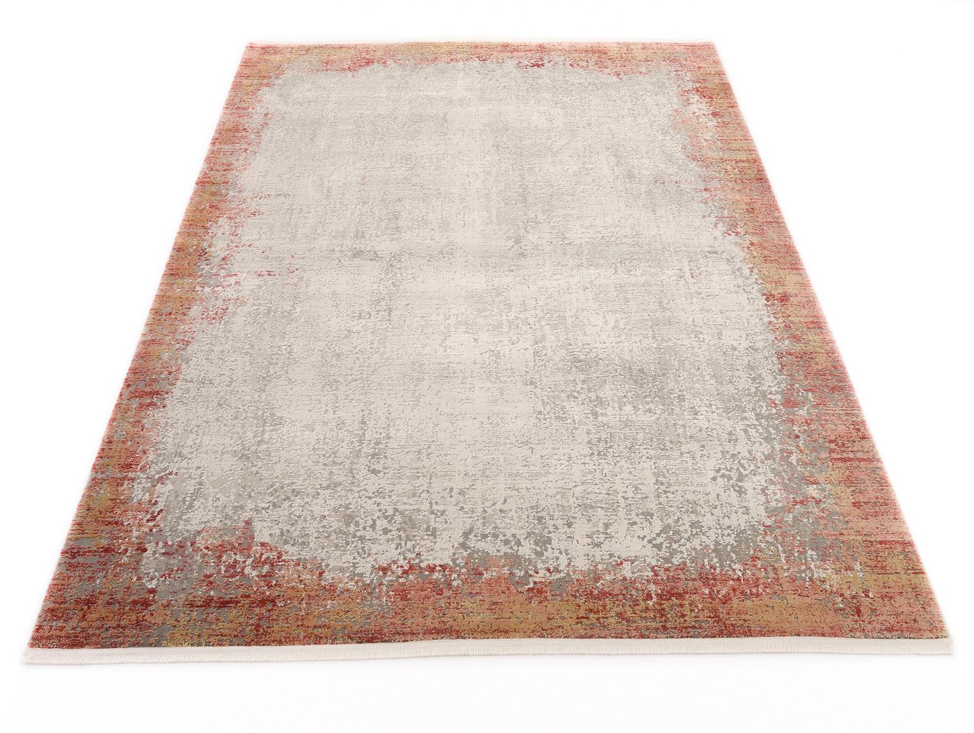 Teppich BORDER, WK WOHNEN, rechteckig, Höhe: 8 mm, hochwertiger Viskoseanteil, samtweiche Oberfläche mit 3 D Effekt von WK WOHNEN