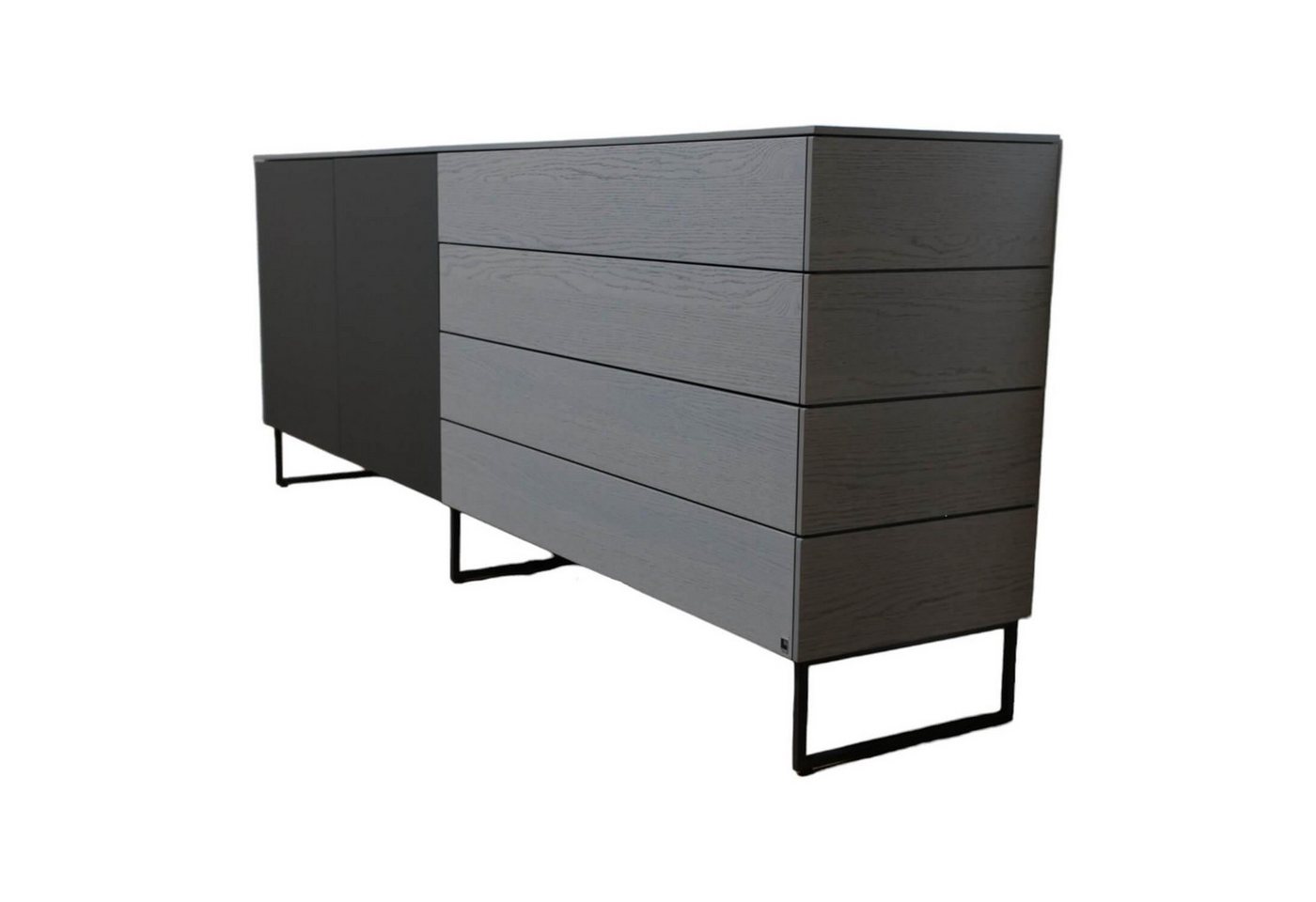 WK WOHNEN Sideboard Sideboard Modell Wk 420 Viva in Eiche Grau Mattglas Lack Schwarz WK WOHNEN Sideboard Sideboard Modell Wk 420 Viva in Eiche Grau Mattglas Lack Schwarz von WK WOHNEN