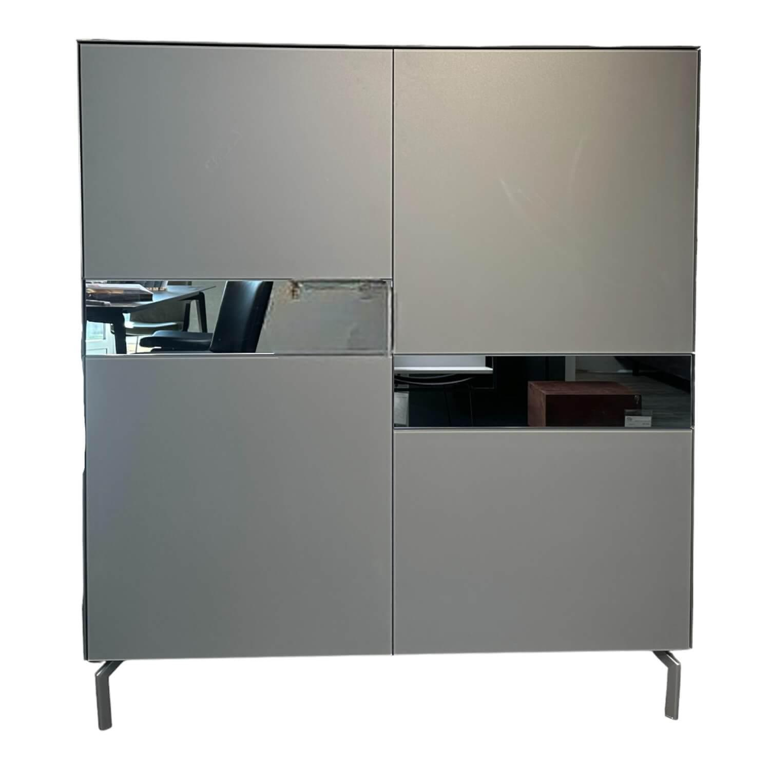 Highboard WK 430 Majestro Lack Matt Dunkelgrau Verkleidung Glas Lack Matt Dunkel... von WK Wohnen