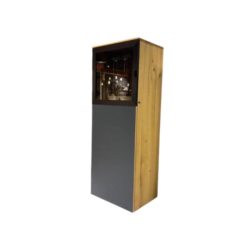 Highboard WK 490 Baristo 180180 Asteiche Massiv Natur 2502 Belassen Geölt Mit LE... von WK Wohnen
