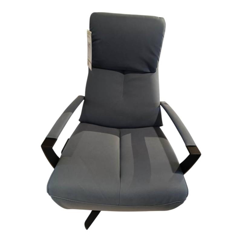 Relaxsessel WK 616 Carlos Leder G Davinci Night Blau Grau 4 Sternfuß Metall Blac... von WK Wohnen