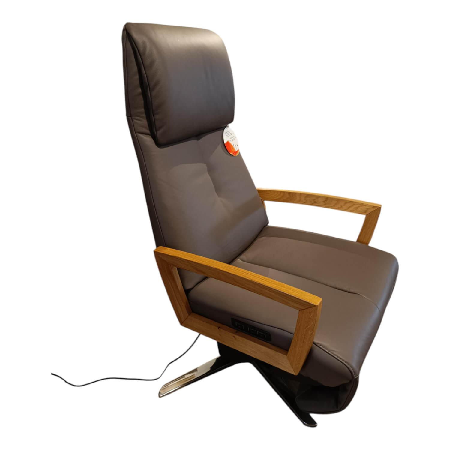 Relaxsessel WK 616 Carlos Leder Longlife E Soft Schlamm Braun Armelehnen Eiche G... Relaxsessel WK 616 Carlos Leder Longlife E Soft Schlamm Braun Armelehnen Eiche G... von WK Wohnen