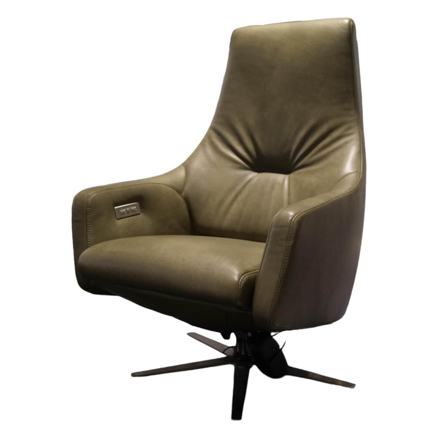 Relaxsessel WK 683 Hailey Medium Bezug Leder Polo 1102 Grün Sternfuß Edelstahl Relaxsessel WK 683 Hailey Medium Bezug Leder Polo 1102 Grün Sternfuß Edelstahl von WK Wohnen