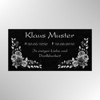 Granit Grabplatte Grabstein Liegestein Urnengrab Glanzpoliert Mit Gravur Blumen Rosen | Inr. 1 Granit Grabplatte Grabstein Liegestein Urnengrab Glanzpoliert Mit Gravur Blumen Rosen | Inr. 1 von WK360