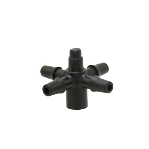 WKAIYUAN 1/8 Zoll 4-Wege-Pfeil-Tropfer-Wasserverteiler, Kreuz-2-Wege-Anschluss, 3/5-Schlauch-Tropfpfeil-Systemadapter, 25 Stück(4 x Way) von WKAIYUAN