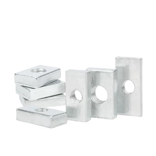 WKAIYUAN 10/50 Stück Vierkantmuttern M4 M5 M6 M8 Rechteckmuttern Dünne Schiebeblockmuttern Verzinkter Kohlenstoffstahl Aluminiumprofil Zubehör(50pcs,M8x25x15x5) von WKAIYUAN