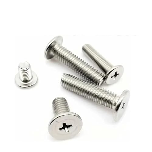 WKAIYUAN 10 stücke M5 304 Edelstahl CM Kreuz Ultra Dünne Super Niedrigen Flachen Kopf Schraube Bolzen(20mm) von WKAIYUAN