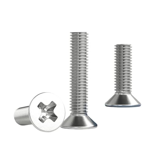 WKAIYUAN 200 stücke 304 Edelstahl Kreuz Flache Senkkopf Schraube Bolzen M1 M1.2 M1.4(8mm,M1.4 (200pcs)) von WKAIYUAN