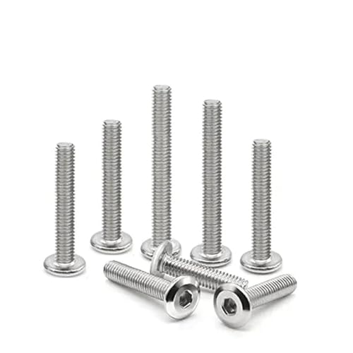 WKAIYUAN 304 Edelstahl Große Flache Hex Innensechskant Möbel Niet Schraube Stecker Joint Bolzen M8(22mm) von WKAIYUAN