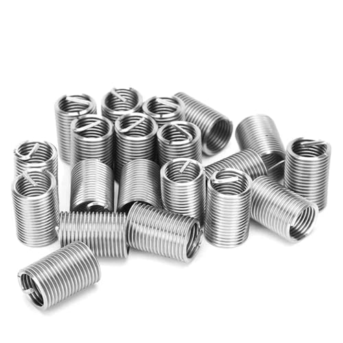 WKAIYUAN 304 Edelstahl Spiralgewinde Einsätze Schraube Buchse Spiraldraht Hülse Befestigungs Set Gewinde Reparatur Kit(Length 1D,M16x 2 (5pcs)) von WKAIYUAN