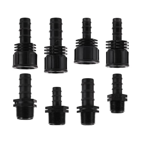 WKAIYUAN 5 Stücke 1/2 3/4 Weiblich Außengewinde Auf 16mm 20mm Schlauchtülle Gerader Anschluss Gartenbewässerung Wasserrohrkupplung Reduzierung Adapter(1I2 Femalex DN16) von WKAIYUAN