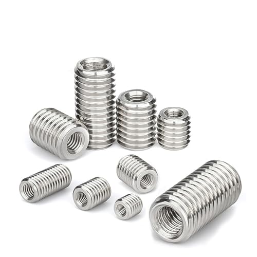 WKAIYUAN 5 stücke 304 Edelstahl Innen Außen Gewinde Adapter Schraube Muttern Einsatz Hülse Konverter Mutter Koppler M2 M2.5 M4(Length 10mm,M2.5-M4 (5Pcs)) von WKAIYUAN