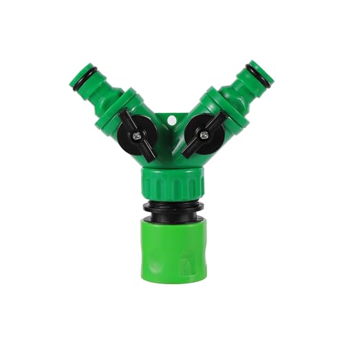 WKAIYUAN Gartenbewässerung Y-förmiger Wasserverteiler 1/2" 3/4" Innengewinde 2-Wege-Wasserventil Bewässerungssystem Wasserreglerschalter(B) von WKAIYUAN