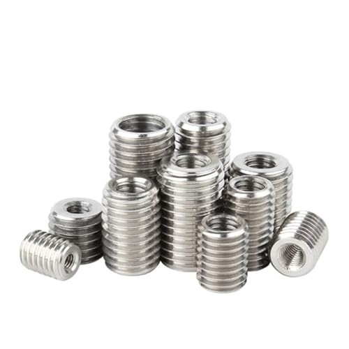 WKAIYUAN M3-M5, M3-M6 304 Edelstahl Innen-Außengewinde Adapter Schraubenmuttern Einsatzhülse Konvertermutter(Length 6mm,M3-M5 (5pcs)) von WKAIYUAN