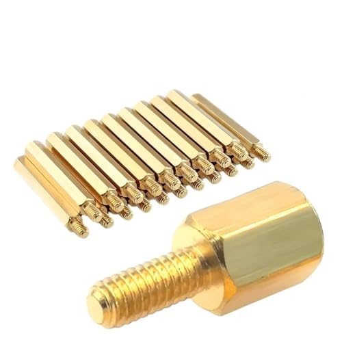 WKAIYUAN Sechskant-Messing-Abstandshalter, männlich, weiblich, for Platinen-Rack, Bolzen, M3, Sechskant-Gewinde, Säule, PCB-Säule, Motherboard-Abstandshalter, Schraubenbolzen(4mm (30pcs)) von WKAIYUAN