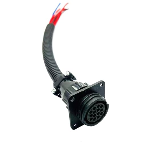 1/5 Sets 14 Pin Stecker 182655-1182641-1 182649-1 Buchse Mit Schwanz Clip Und Kabel 20cm(Dark Grey,5 S) von WKEWANG