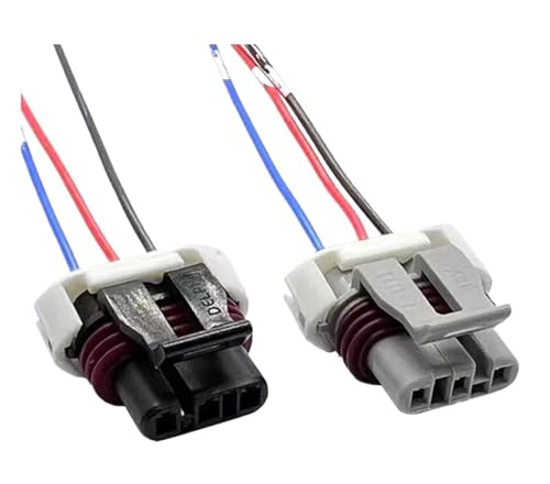 1 Satz 3-poliger grau-schwarzer weiblicher Auto-wasserdichter elektrischer Kabelbaumstecker Lagerpositionssensor Sicherungskastenstecker 12059595(3p female A B,20 S) von WKEWANG