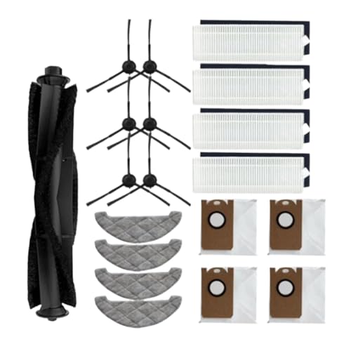 WKFBIFLY 19PCS Seitenbürste HEPA-Mops Staubbeutel Roboter-Vakuumfilter Kompatibel mit S9 Staubsaugerzubehör Ersatz von WKFBIFLY