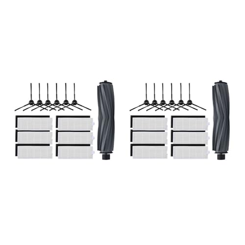 WKFBIFLY 2 Set Kompatibel Mit Osoji 950 680 870 Robotic Staubsauger Wichtigsten Seite Pinsel Hepa-Filter Zubehör Kit von WKFBIFLY