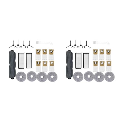 WKFBIFLY 2Set Zubehör Kit Kompatibel Mit L20 Ultra/L30 Ultra Staubsauger Haupt Seite Pinsel Hepa-Filter Mopp Tuch Staub Taschen Teile von WKFBIFLY