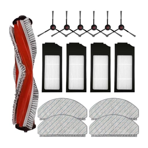 WKFBIFLY Ersatzzubehör-Set kompatibel mit dem Roboterstaubsauger Yeedi C12 Pro Plus, Hauptbürste, Seitenbürste, HEPA-Filter, Wischpad von WKFBIFLY