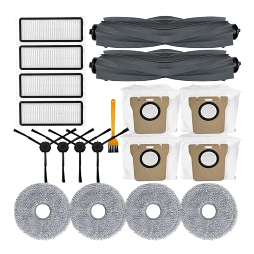 WKFBIFLY Kompatibel mit Bot L20 Ultra L30 Ultra/X20 Pro Hauptbürste Seitenbürste Wischtuch Hepa-Filter Staubbeutel Ersatzteile von WKFBIFLY