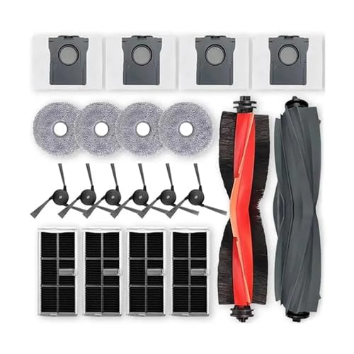 WKFBIFLY Kompatibel mit Bot X40 Ultra / X40 Pro / S30 Pro Ultra Ersatzteile Zubehör Hauptseitenbürste Hepa-Filter Staubbeutel von WKFBIFLY