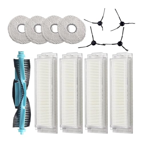 WKFBIFLY Kompatibel mit Cecotec Conga 11090 Spin Ersatzteile Hauptseitenbürste Hepa-Filter Wischtuch von WKFBIFLY