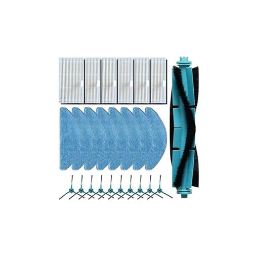 WKFBIFLY Kompatibel mit Medion X41 SW Roboter-Staubsauger, Ersatzteile, Hauptseitenbürste, Hepa-Filter, Wischtuch von WKFBIFLY