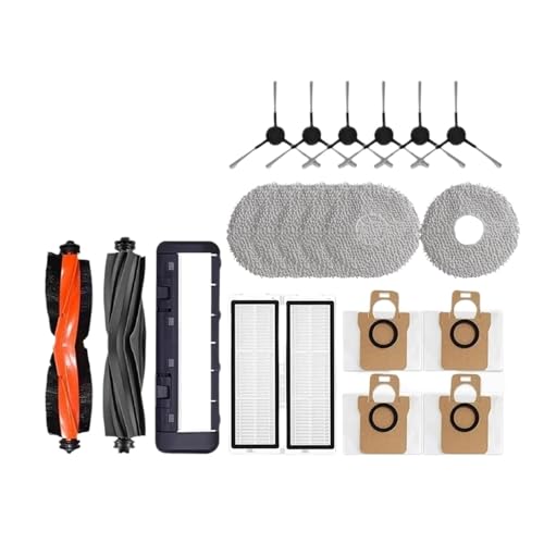 WKFBIFLY Kompatibel mit Roboterstaubsauger X20 Pro / D102GL Teile Zubehör Hauptbürste Seitenbürste Hepa-Filter Wischtuch Staubbeutel von WKFBIFLY