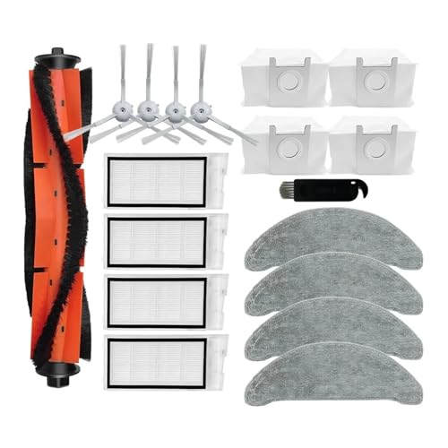 WKFBIFLY Kompatibel mit Roidmi Eve Plus / SDJ01RM Roller Seitenbürste Hepa-Filter Mopptücher Staubbeutel Roboter-Staubsauger Ersatzteile von WKFBIFLY